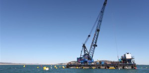 Barge au large du Lido de Sète à Marseillan