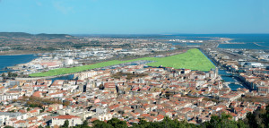Vue aérienne Entrée Est de Sète
