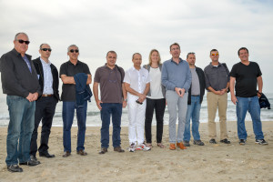 France, Héraullt (34), Sète, Plage du Lido, visite d'une délégation israélienne