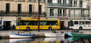 Bus au centre-ville de Sète