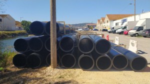 Travaux d'assainissement Quai des Moulins à Sète