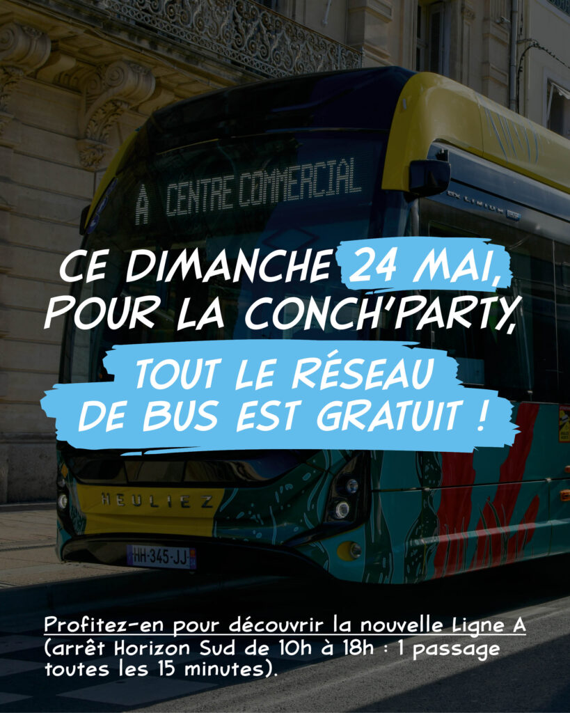 Bus gratuit pour la Conch&rsquo;Party du 24 mai !