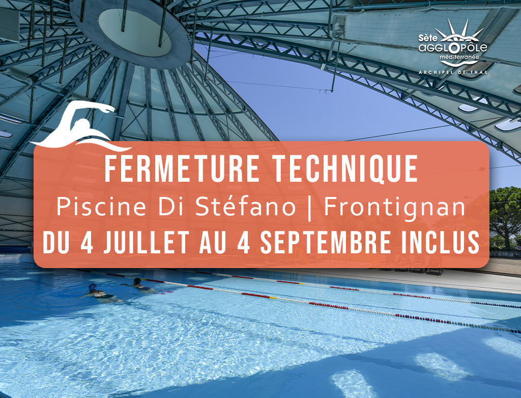 Fermeture annuelle de la piscine Di Stéfano à Frontignan